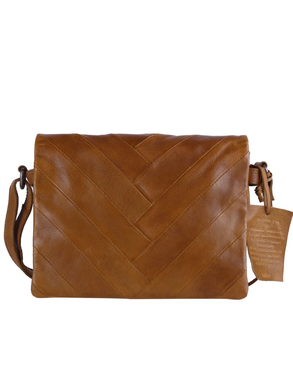 Latico Tan Leather Crossbody Bag